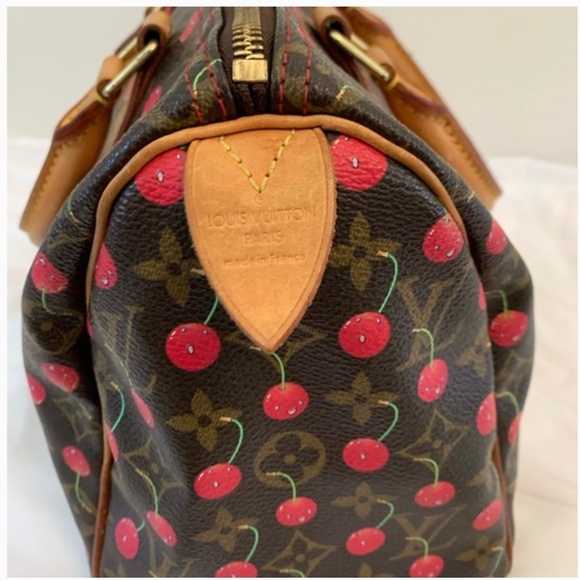 LOUIS VUITTON TAKASHI MURAKAMIS MONOGRAM CERISES SPEEDY 25 - Picture 10 of 14